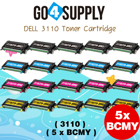 Compatible Dell 3110 Toner Cartridge Replacement for 310-8092, 310-8094, 310-8096, 310-8098 Used for Dell 3110cn, 3115cn, 3110, 3115 Print