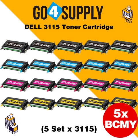 Compatible Dell 3115 Toner Cartridge Replacement for 310-8092, 310-8094, 310-8096, 310-8098 Used for Dell 3110cn, 3115cn, 3110, 3115 Print