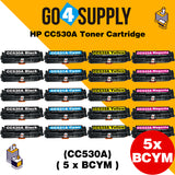 Compatible Set Combo HP CC530A CC531A CC532A CC533A Toner Cartridge Used for HP Color laserJet CP2020/ 2024/ 2025/ 2026/ 2027/ 2024n/ 2024dn/ 2025n/ 2025dn/ 2025x/ 2026n/ 2026dn/ 2027n/ 2027dn; CM2320 MFP Series Printer