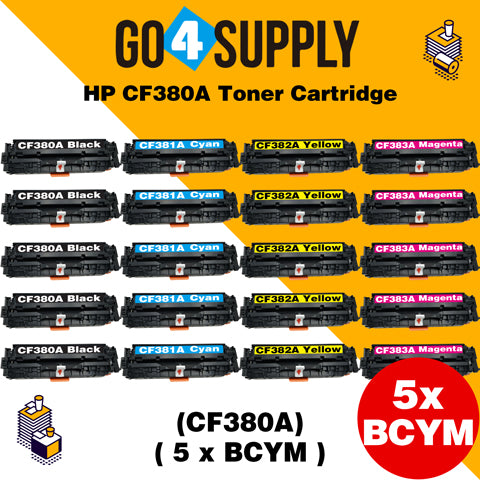 Compatible Set Combo HP 312A CF380A CF381A CF382A CF383A Toner Cartridge Used for HP Color laserJet Pro M476dn MFP/M476dw MFP/M476dnw MFP Printer