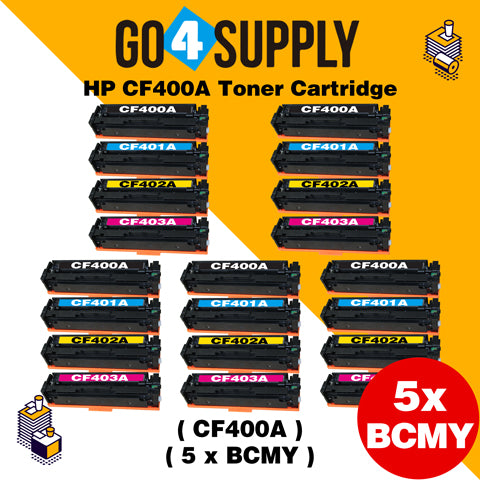 Compatible Set Combo HP 201A CF400A CF401A CF402A CF403A Toner Cartridge Used for HP Color LaserJet Pro M252dn/252n; Color LaserJet Pro MFP M277dw/277n; Color LaserJet Pro MFP M274n Printers