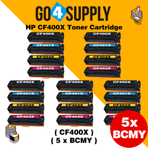 Compatible Set Combo HP 201X CF400X CF401X CF402X CF403X Toner Cartridge Used for HP Color LaserJet Pro M252dn/252n; Color LaserJet Pro MFP M277dw/277n; Color LaserJet Pro MFP M274n Printers