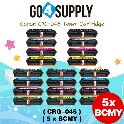 Compatible CANON CRG-045 CRG045 (BCMY) Set Toner Cartridge Used for Canon Color imageCLASS MF634Cdw/LBP612Cdw/MF632Cdw; i-SENSYS MF631Cn/633Cdw/635Cx/LBP611Cn/613Cdw