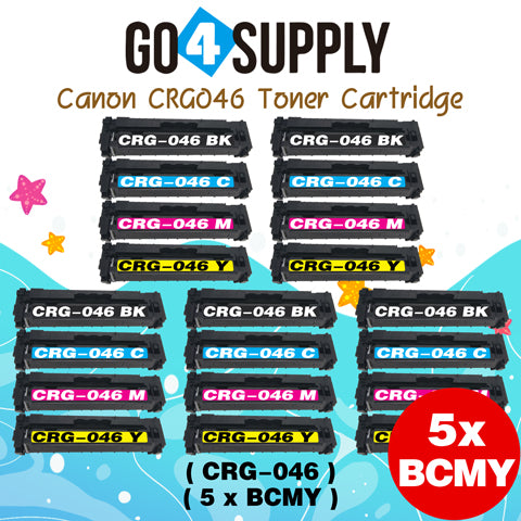 Compatible (Standard-Yield) CANON CRG046 (BCMY) Set Toner Cartridge CRG-046 Used for Color imageCLASS LBP654Cdw/MF735Cdw/MF731Cdw/MF733Cdw; Color i-SENSYS LBP654Cx/653Cdw/MF732Cdw/734Cdw/735Cx; Satera MF731Cdw/LBP654C/LBP652C/LBP651C/MF735Cdw/MF733Cdw