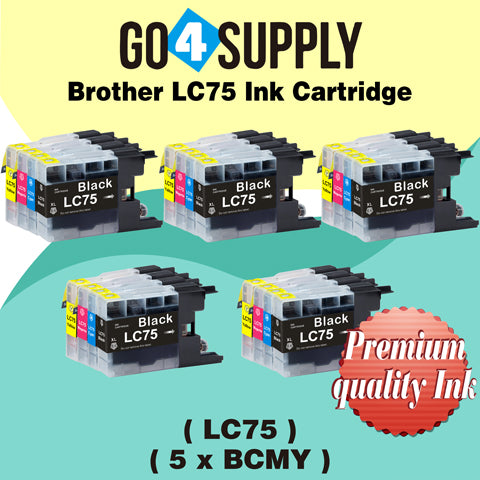 Compatible Set Combo Brother 75xl LC75 LC75XL Ink Cartridge Used for MFC-J6910CDW/J6710CDW/J5910CDW/J825N/J955DN/J955DWN/J705D/J705DW/J710D/J710DW/J810DN/J810DWN/J825DW/J840N/J625DW/J860DN/J860DWN/J960DN-B/J960DN-W/J960DWN-B/J960DWN-W Printer