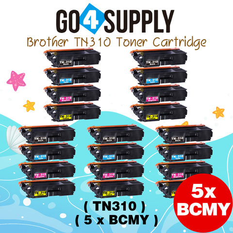 Compatible Combo Set Brother TN-310 TN310 (BCMY) Toner Cartridge Used for Brother HL-4140CN HL-4150CDN HL-4570CDWT HL-4570CDW Printers