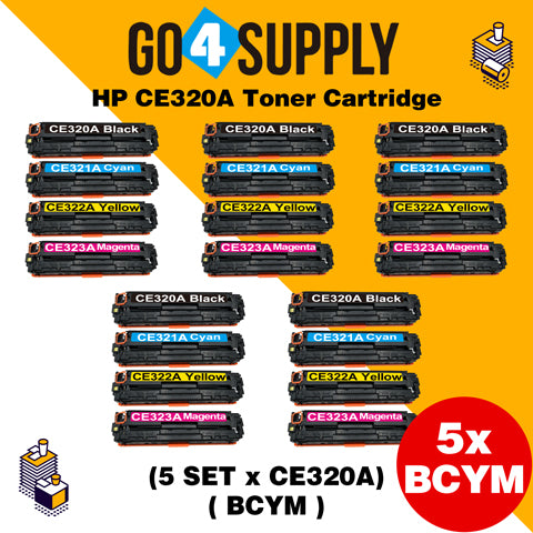 Compatible Set HP CE320A CE321A CE322A CE323A Toner Cartridge Used for HP LaserJet CP1521/1522/1523/1525n; Pro CP1525/1526/1527/1528nw; Pro CM1411/1412/1413/1415fn; Pro CM1415/1416/1417/1418fnw Printer