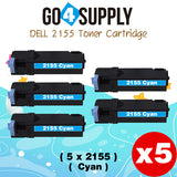 Compatible Dell 2155 Cyan Toner Cartridge Replacement for 2150cn 2150cdn 2155cn 2155cdn Printer