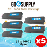 Compatible Dell 2660 Cyan 593-BBBT TW3NN Toner Cartridge Replacement for C2660dn C2665dnf Printer