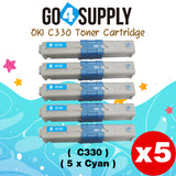 Compatible Oki Type C17 C330 (Cyan) Toner Cartridge to use for C330DN C530DN MC361 MC362W MC561 MC562W MFP MC352DN Printers