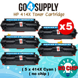 Compatible HP Cyan W2021X CF414X (NO CHIP) Toner Cartridge Used for Color LaserJet Pro M454dn/M454dw; MFP M479dw/M479fdn/M479fdw/M454nw; Enterprise M455dn/ MFP M480f/ MFP M480f; Color LaserJet Managed E45028