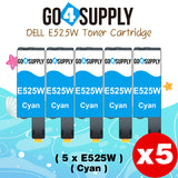 Compatible Dell 593-BBJU Cyan E525W E525 525w to use with E525w Wireless Color Printers