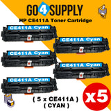 Compatible Cyan HP 411 CE411A 411A Toner Cartridge Used for HP Laserjet Enterprise 300 color M351/ MFP M375nw; 400 color M451nw/M451dn/M451dw/ MFP M475dn/M475dw Printer