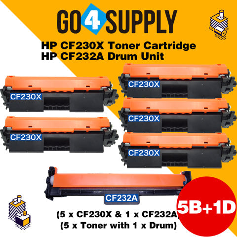 Compatible Kits Combo HP 230X CF230X 30X Toner Unit with 232A CF232A 32A Drum Unit Used for HP LaserJet Pro M203dn/203dw; MFP M227fdw/227sdn Printer