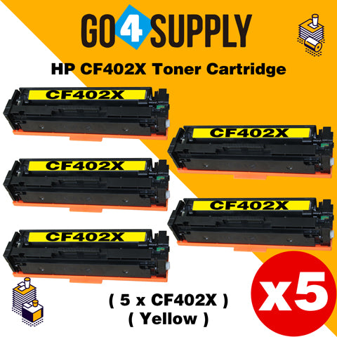 Compatible Yellow HP 201X CF402X Toner Cartridge Used for HP Color LaserJet Pro M252dn/252n; Color LaserJet Pro MFP M277dw/277n; Color LaserJet Pro MFP M274n Printers