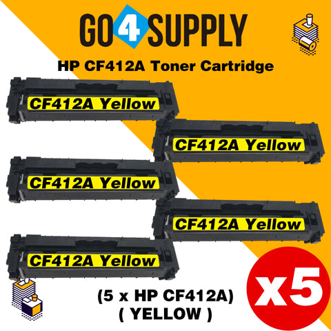 Compatible Yellow HP 412A CF412A Toner Cartridge Used for Color LaserJet Pro M452dw/452dn/452nw, Color LaserJet Pro MFPM477fnw/M477fdn/M477fdw, Color LaserJet Pro MFP M377dw Printers
