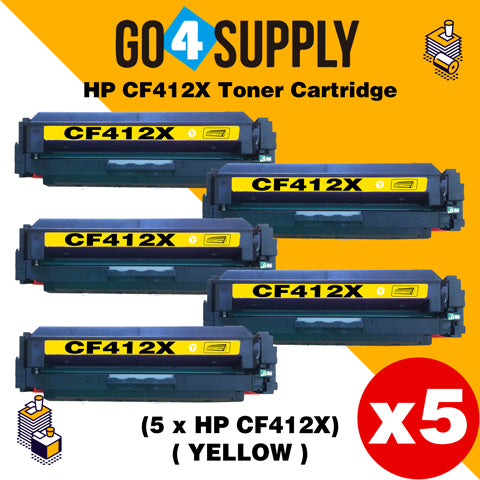 Compatible Yellow HP 412X CF412X Toner Cartridge Used for Color LaserJet Pro M452dw/452dn/452nw, Color LaserJet Pro MFPM477fnw/M477fdn/M477fdw, Color LaserJet Pro MFP M377dw Printers