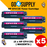 Compatible Magenta HP 413X CF413X Toner Cartridge Used for Color LaserJet Pro M452dw/452dn/452nw, Color LaserJet Pro MFPM477fnw/M477fdn/M477fdw, Color LaserJet Pro MFP M377dw Printers