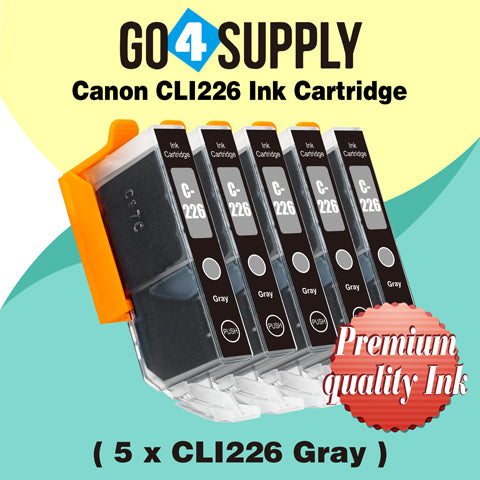 Compatible Included Grey Combo Canon 225/226 PGI225xl CLI226xl PGI-225xl CLI-226xl Ink Cartridge Used for Canon PIXMA MG7720, PIXMA TS8020/9020 Printers