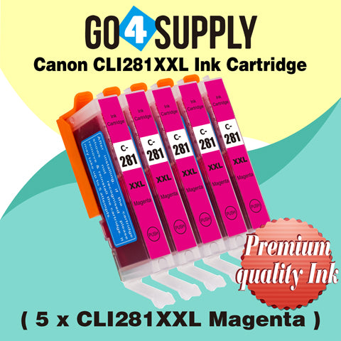 Compatible Magenta Canon CLI281 CLI281XXL CLI-281XXL Ink Cartridge CLI281XL CLI-281XL Used for PIXMA TS702/TR7520/TR8520/TR8620/TS6120/TS6220/TS6320/TS8120/TS8220/TS8320/TS9120/TS9520/TS9521C Printers