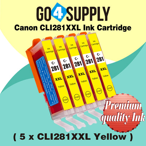Compatible Yellow Canon CLI281 CLI281XXL CLI-281XXL Ink Cartridge CLI281XL CLI-281XL Used for PIXMA TS702/TR7520/TR8520/TR8620/TS6120/TS6220/TS6320/TS8120/TS8220/TS8320/TS9120/TS9520/TS9521C Printers
