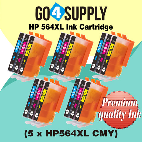 Compatible 3-Color Combo HP 564xl Ink Cartridge Used for Photosmart 5510/5511/5512/5514/5515/5520/5522/5525/6510/6512/6515/6520/7510/7515/7520/B109a/B109n/B110a/B110c Printer