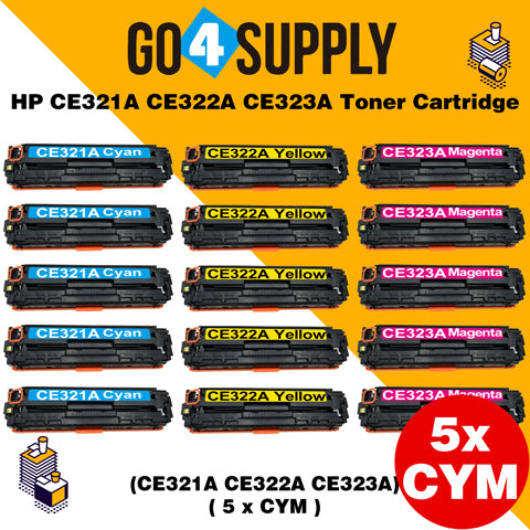 Compatible 3-Color Set HP CE321A CE322A CE323A Toner Cartridge Used for HP LaserJet CP1521/1522/1523/1525n; Pro CP1525/1526/1527/1528nw; Pro CM1411/1412/1413/1415fn; Pro CM1415/1416/1417/1418fnw Printer