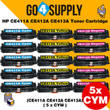 Compatible 3-Color Combo HP CE411A CE412A CE413A Toner Cartridge Used for HP Laserjet Enterprise 300 color M351/ MFP M375nw; 400 color M451nw/M451dn/M451dw/ MFP M475dn/M475dw Printer
