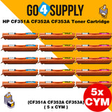 Compatible Color Set HP CF351A CF352A CF353A Toner Cartridge Used for HP Laserjet Pro M176/m176fn/M177/177FW Printer