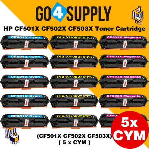 Compatible 3-Color Combo HP 500x CF500x CF501x CF502x CF503x 202x Toner Cartridge Used for HP Color LaserJet Pro M254/M254dw/254nw; MFP M281cdw/281fdn/281fdw/280/280nw Printer
