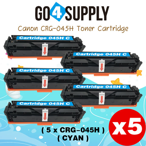 Compatible (High-Yield Page) CANON Cyan CRG-045H CRG045H Toner Cartridge Used for Canon Color imageCLASS MF634Cdw/LBP612Cdw/MF632Cdw; i-SENSYS MF631Cn/633Cdw/635Cx/LBP611Cn/613Cdw