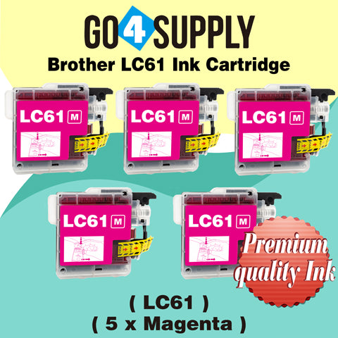 Compatible Magenta Brother 61xl LC61 LC61XL Ink Cartridge Used for MFC-250C/255CW/257CW/290C/295CN/490CW/495CW/615W/790CW/795CW/990CW/5490CN/5490CW/5890CN/5895CW/6490CW/6890CDW,MFC-J220/J265w/J270w/J410/J410w/J415W/J615W/J630W Printer