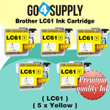 Compatible Yellow Brother 61xl LC61 LC61XL Ink Cartridge Used for MFC-250C/255CW/257CW/290C/295CN/490CW/495CW/615W/790CW/795CW/990CW/5490CN/5490CW/5890CN/5895CW/6490CW/6890CDW,MFC-J220/J265w/J270w/J410/J410w/J415W/J615W/J630W Printer