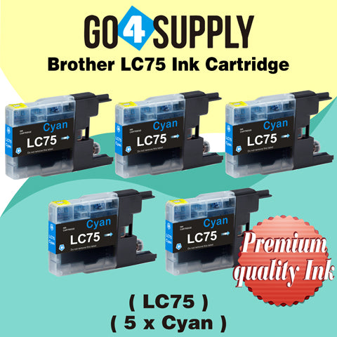 Compatible Cyan Brother 75xl LC75 LC75XL Ink Cartridge Used for MFC-J432W/J430W/J6910DW/J6710DW/J5910DW/J6510DW/J435W/J835DW/J280W/J425W; DCP-J525N/J540N/J740N/J925N/J525W/J725DW/J925DW/J940N-B/J940N-W Printer
