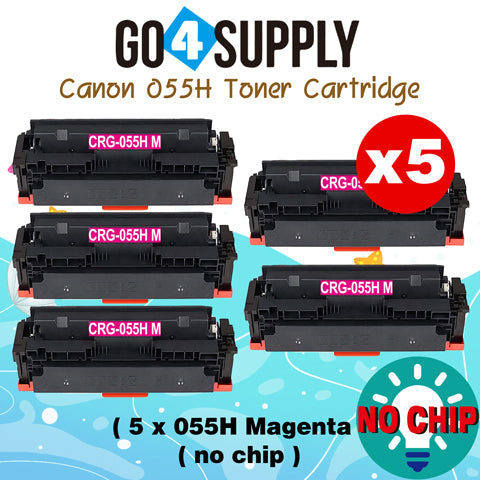 Compatible CANON (High-Yield Page) Magenta CRG055H (NO CHIP) CRG-055H Toner Cartridge Used for Canon i-SENSYS MF741Cdw; i-SENSYS MF745Cdw;  i-SENSYS MG743Cx