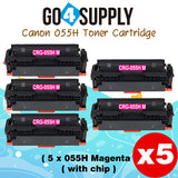 Compatible CANON (High-Yield Page) Magenta CRG055H (WITH CHIP) CRG-055H Toner Cartridge Used for Canon i-SENSYS MF741Cdw; i-SENSYS MF745Cdw;  i-SENSYS MG743Cx