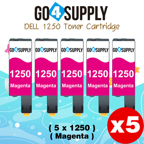 Compatible Magenta Dell 1250/XMX5D Toner Cartridge Replacement for Dell 331-0780 Used for 1250c 1350cnw 1355cn 1355cnw C1760nw C1765nf Printer