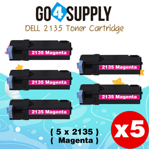 Compatible Dell 2135 330-1392 Magenta Toner Cartridge Replacement for 2135 2130 Printer