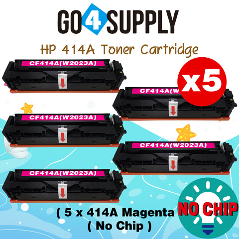 Compatible HP Magenta W2023A CF414A (NO CHIP) Toner Cartridge Used for Color LaserJet Pro M454dn/M454dw; MFP M479dw/M479fdn/M479fdw/M454nw; Enterprise M455dn/ MFP M480f/ MFP M480f; Color LaserJet Managed E45028