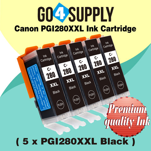 Compatible Large Black Canon PGI280 PGI280XXL PGI-280XXL Ink Cartridge PGI280XL PGI-280XL Used for PIXMA TS702/TR7520/TR8520/TR8620/TS6120/TS6220/TS6320/TS8120/TS8220/TS8320/TS9120/TS9520/TS9521C Printers
