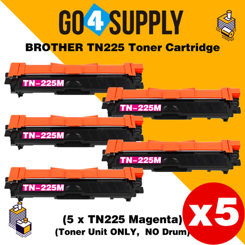 Compatible Magenta Brother TN225 TN-225 Toner Unit Used for Brother HL-3140CW/ HL-3142CW/ HL-3150CDW/ HL-3152CDW/ HL-3170CDW/ HL-3172CDW/ MFC-9130CW/ MFC-9140CDN/ MFC-9330CDW/ MFC-9340CDW; DCP-9020CDW Printer