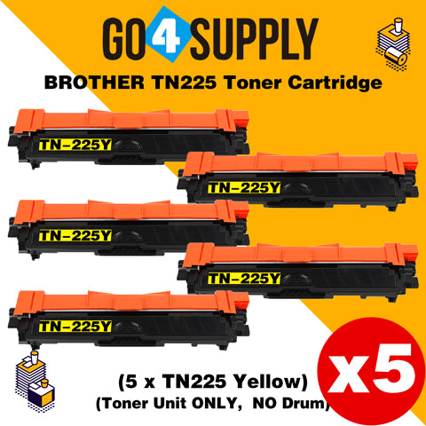 Compatible Yellow Brother TN225 TN-225 Toner Unit Used for Brother HL-3140CW/ HL-3142CW/ HL-3150CDW/ HL-3152CDW/ HL-3170CDW/ HL-3172CDW/ MFC-9130CW/ MFC-9140CDN/ MFC-9330CDW/ MFC-9340CDW; DCP-9020CDW Printer
