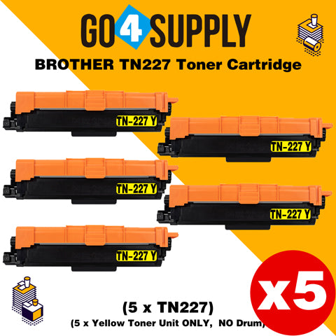 Compatible (Toner Only) Yellow Brother 227 TN227 TN-227 Toner Unit Used for Brother HL-L3210CW/L3230CDW/L3710CDW/L3270CDW/L3290CDW; DCP-L3510CDW/L3550CDW/L3551CDW; MFC-L3710CW/3730CDW/L3750CDW/L3770CDW/L3745CDW Printer