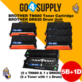 Compatible Kits Combo Brother TN880 TN-880 Toner Unit with DR820 DR-820 Drum Unit Used for HL-L6200/ L6200DWT/ L6250DW/ L6300DW/ L6400DW/ L6400DWT; MFC-L6700DW/ L6750DW/ L6800DW/ L6900DW Printer