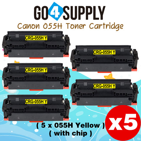 Compatible CANON (High-Yield Page) Yellow CRG055H (WITH CHIP) CRG-055H Toner Cartridge Used for Canon i-SENSYS MF741Cdw; i-SENSYS MF745Cdw;  i-SENSYS MG743Cx