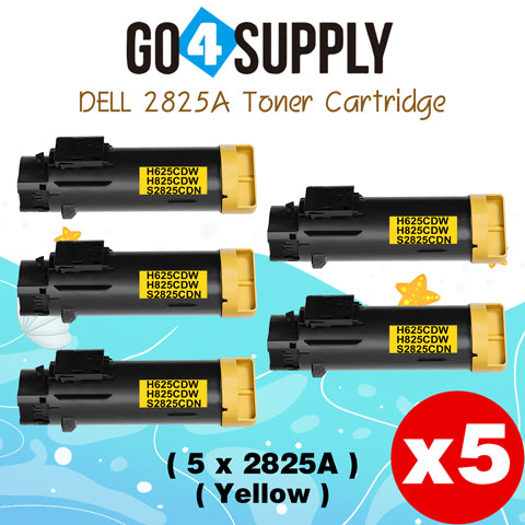 Compatible (2,500 Yield) Dell 2825 593-BBOZ 3P7C4 Yellow Toner Cartridge Replacement for H625cdw H825cdw S2825cdn Printer