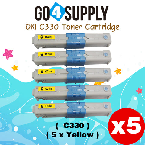 Compatible Oki Type C17 Yellow C330 Toner Cartridge to use for C330DN C530DN MC361 MC362W MC561 MC562W MFP MC352DN Printers