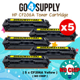 Compatible HP Yellow (NO CHIP) CF206A W2112A 206A Toner Cartridge Replacement for HP Color LaserJet Pro MFP M283fdw/M283fdn; M255dw/M255nw