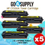 Compatible HP Yellow (WITH CHIP) CF206A W2112A 206A Toner Cartridge Replacement for HP Color LaserJet Pro MFP M283fdw/M283fdn; M255dw/M255nw