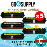 Compatible HP Yellow W2022A CF414A (NO CHIP) Toner Cartridge Used for Color LaserJet Pro M454dn/M454dw; MFP M479dw/M479fdn/M479fdw/M454nw; Enterprise M455dn/ MFP M480f/ MFP M480f; Color LaserJet Managed E45028